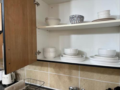 Kuchyň nebo kuchyňský kout v ubytování Luxury Loft eMalahleni