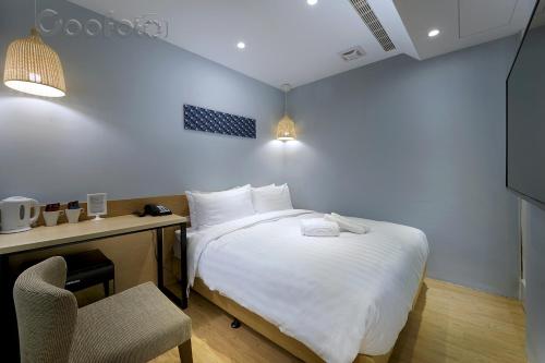 Katil atau katil-katil dalam bilik di Shin Sei Bashi Hotel