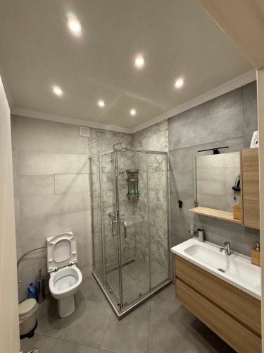 Koupelna v ubytování Apartment " Daria Vas"