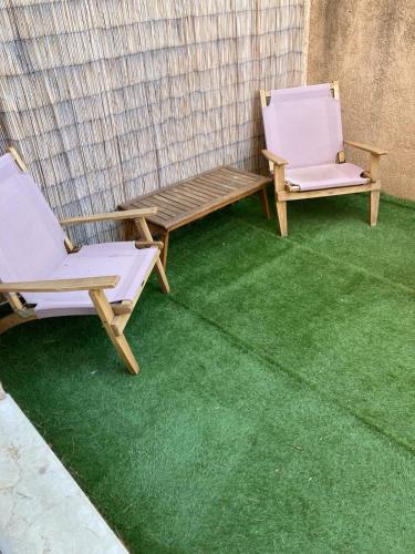 Area soggiorno di Les Alizes Apartment Beachfront