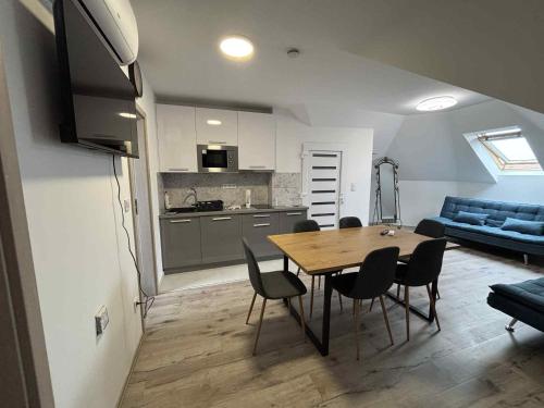 Kuchyň nebo kuchyňský kout v ubytování Tó Apartman