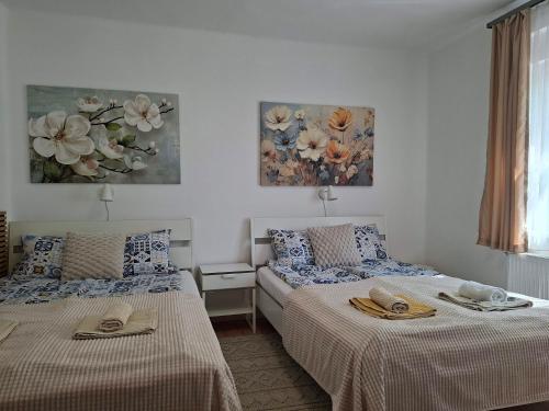Postel nebo postele na pokoji v ubytování Emma Apartman