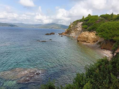 a view of a body of water with a beach at Colibri41elba-Mami Suite in Trappola