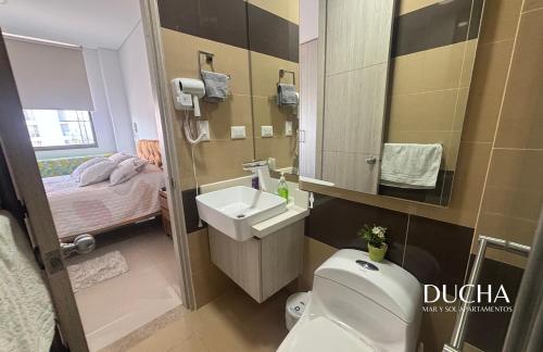 Koupelna v ubytování Apartamento Samaria club de playa