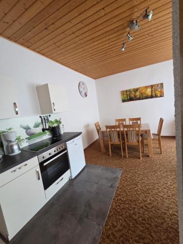 Η κουζίνα ή μικρή κουζίνα στο Haflingerhof Noack