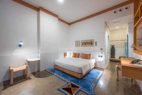 Postel nebo postele na pokoji v ubytování Shada Hotel Dubai - فندق شدا دبي