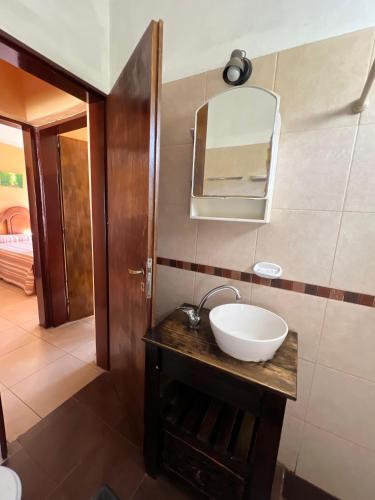 Ένα μπάνιο στο Cabañas Finca La Tregua