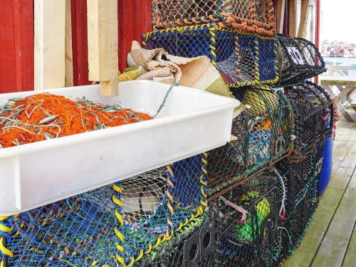 a pile of nets in a room with ropes at 4 person holiday home in KUNGSHAMN-By Traum in Kungshamn