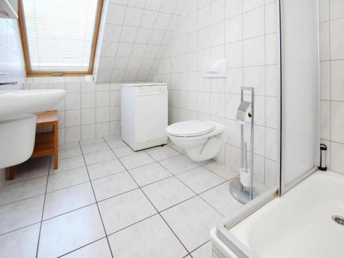Bilik mandi di Ferienwohnung, Röbel an der Müritz