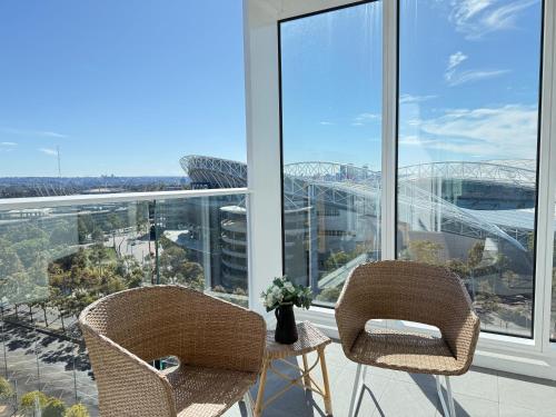 Un balcón o terraza en Olympic park 2Bed2Bath Apt