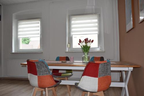 Χώρος καθιστικού στο Gemütliche Wohnung mit Garten