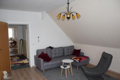 Χώρος καθιστικού στο Gemütliche Wohnung mit Garten