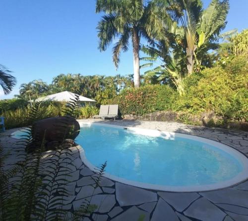 Πισίνα στο ή κοντά στο Bungalow Carambole - Bleu des Iles vue mer