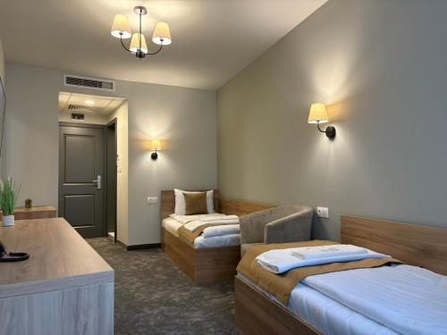 Katil atau katil-katil dalam bilik di Hotel Odrys