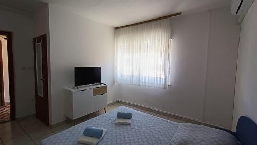 TV/trung tâm giải trí tại Beach apartments Nemira