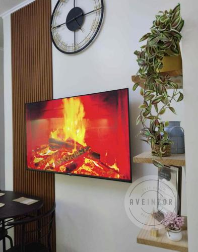 TV a/nebo společenská místnost v ubytování Aveinzor Nest Studio