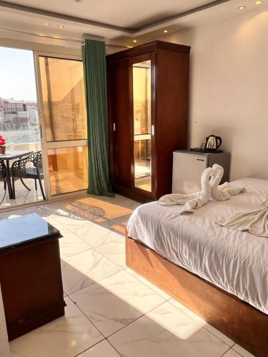 Una cama o camas en una habitación de Jumeirh panorama view