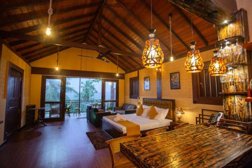 a living room with a couch and a table at Cinnamon View Galle in Galle