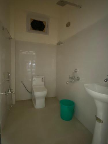 a bathroom with a toilet and a sink at Hormu Homestay 