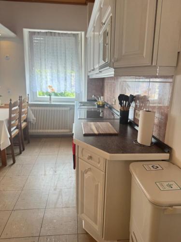 a kitchen with a sink and a counter top at Mahesars Home 2 in Ennepetal