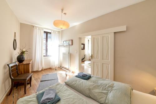 Katil atau katil-katil dalam bilik di Altstadt Residenz Wohnung 2