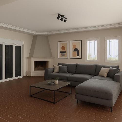 Χώρος καθιστικού στο Linea Blue Villa