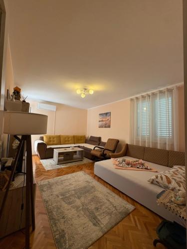 Χώρος καθιστικού στο Apartman TOPLA