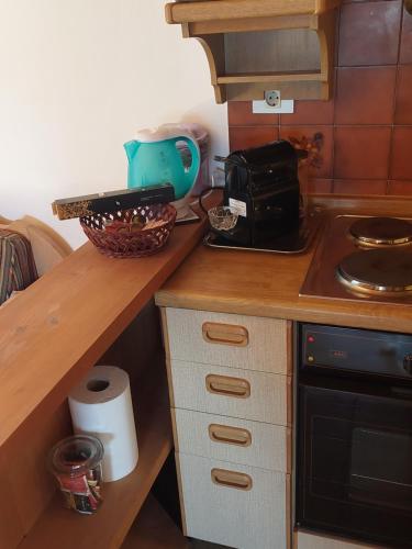 Η κουζίνα ή μικρή κουζίνα στο Apartment Bergmelodie