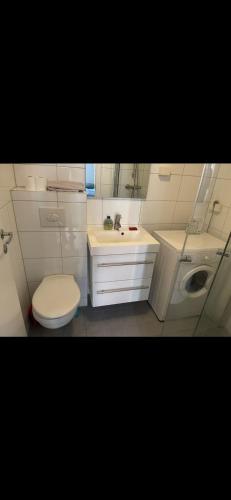 Koupelna v ubytování In the heart of Oslo