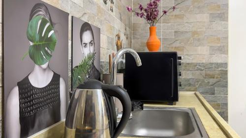 Η κουζίνα ή μικρή κουζίνα στο Luxury Giza pyramids view & jacuzzi