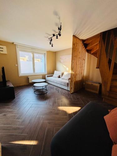 Postel nebo postele na pokoji v ubytování Gîte du Phare
