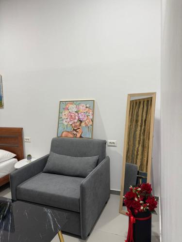 Χώρος καθιστικού στο Rooms'Himara