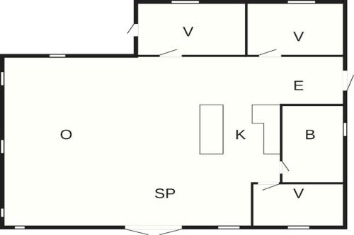 a floor plan of a house at Charming Harbor Cottage-By Traum in Jægerspris