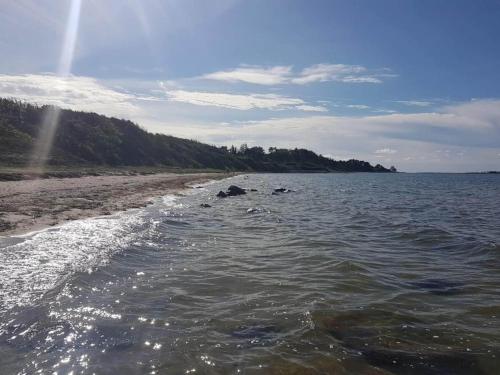 a view of the shore of a body of water at 6 person holiday home in Jægerspris in Jægerspris