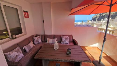 Χώρος καθιστικού στο Estrella y mar