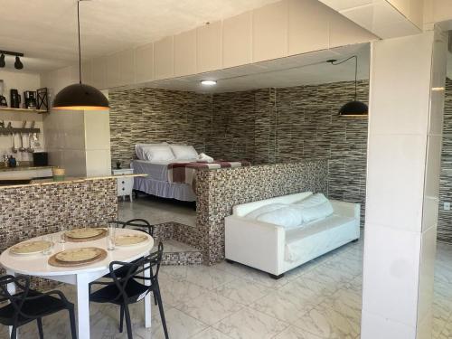 Postel nebo postele na pokoji v ubytování Loft Pescadores Vista Mar