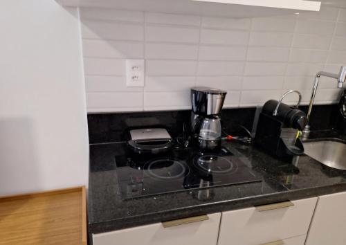 Kuchyň nebo kuchyňský kout v ubytování Studio Zn Barra