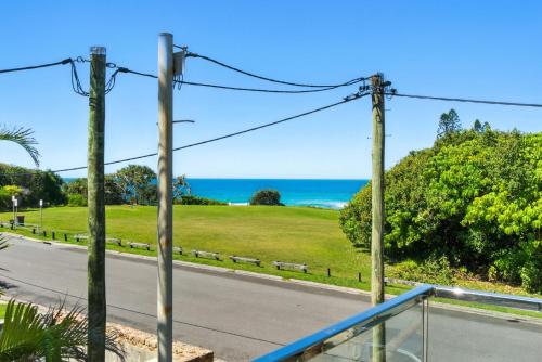 a view of the ocean from the balcony of a house at Unit 2 Beach Gallery in Yaroomba