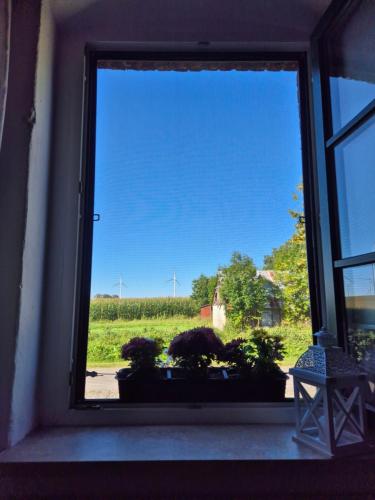 Balkoni atau teres di Ferienwohnung in Neuhof-Penkun