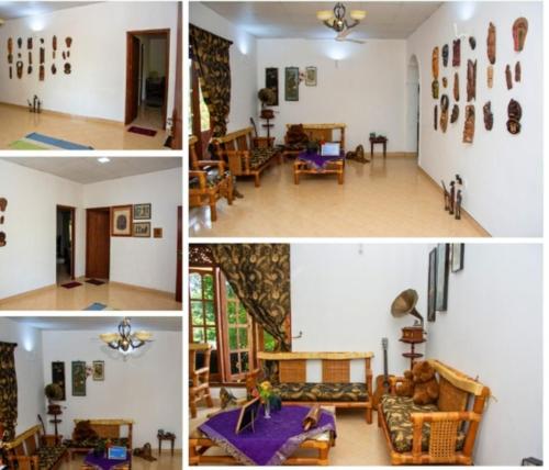 a group of four pictures of a living room at The Kingston Court in Kandy