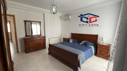 Una cama o camas en una habitación de L'Hippocampe residence