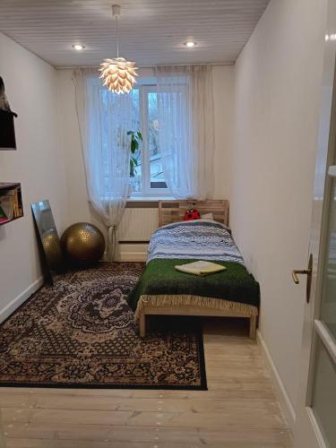 a bedroom with a bed and a window at Kaunas Inn Colors in Kaunas