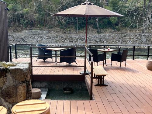 Landskap semula jadi dekat dengan ryokan
