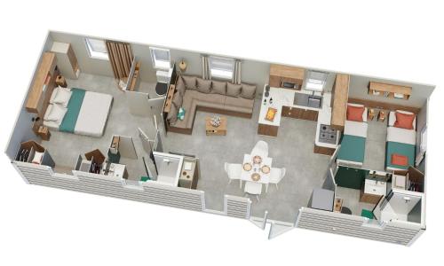 Χώρος καθιστικού στο mobil home Piriac 2 chambres 4 à 6 pers