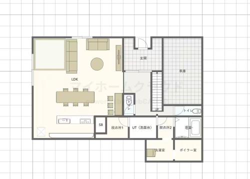 a floor plan of a house at Violet Garden in Furano