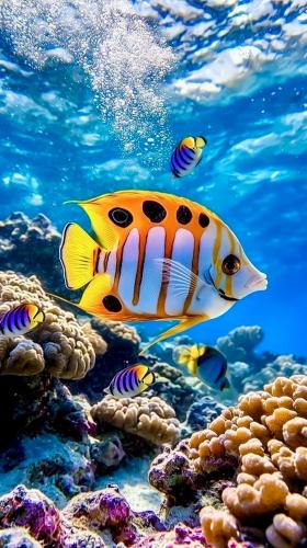 a clown fish swimming in the water next to an coral reef at Alquiler de Habitacion Privadas con Baño compartido Y áreas comunes in Alcalá
