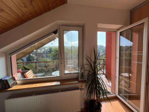 Balkón nebo terasa v ubytování Podkrovní apartmán s balkónem