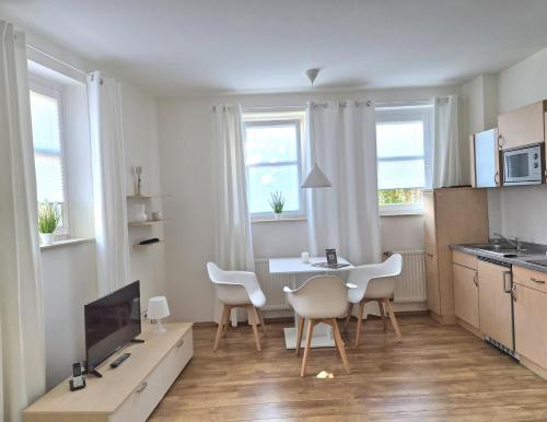 Η κουζίνα ή μικρή κουζίνα στο Das Nest Boardinghouse Hamburg Niendorf
