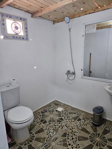 a bathroom with a toilet and a sink at Sirena Dahab in Dahab
