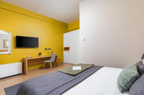 Ένα ή περισσότερα κρεβάτια σε δωμάτιο στο Rooms Alla Beccaccia